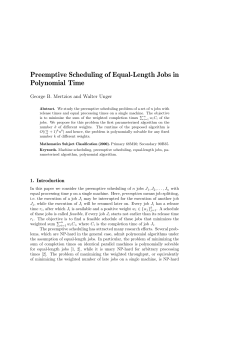 Preemptive Scheduling of Equal-Length Jobs in