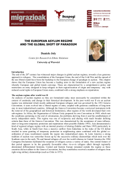 THE EUROPEAN ASYLUM REGIME AND THE GLOBAL