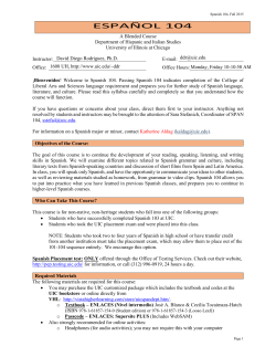 espa&ntilde;ol 104 - University of Illinois at Chicago
