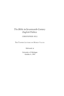 Bible in Seventeenth-Century English Politics