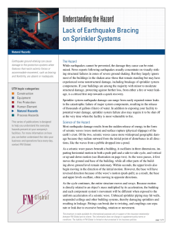 Lack of Earthquake Bracing on Sprinkler Systems