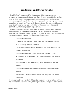 Constitution and Bylaws Template