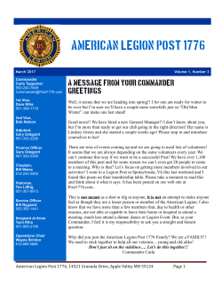 March - American Legion Post 1776
