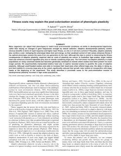 Fitness costs may explain the post