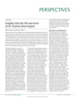 Insights into the life and work of Sir Charles Sherrington