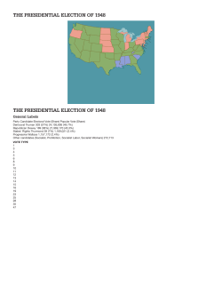 the presidential election of 1948 the presidential