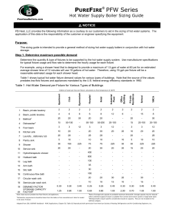 Peerless&reg; PureFire&reg; PFW Series Sizing Guide
