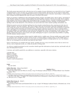 Genealogical Society of Bergen County