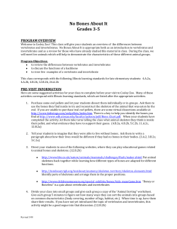 No Bones About It Grades 3-5