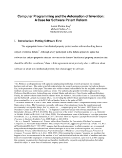 Computer Programming and the Automation of Invention: A Case for