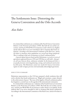 The Settlements Issue: Distorting the Geneva Convention and the