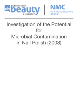 Investigation of the Potential for Microbial Contamination in Nail Polish