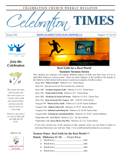 Aug 14 Times - Celebration Church Barrie