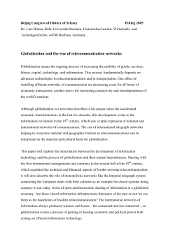 Globalization and the rise of telecommunication networks