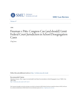 Freeman v. Pitts: Congress Can (and should) Limit Federal Court
