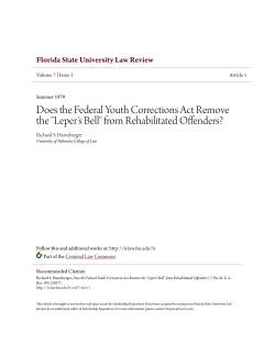 Does the Federal Youth Corrections Act Remove the "Leper`s Bell