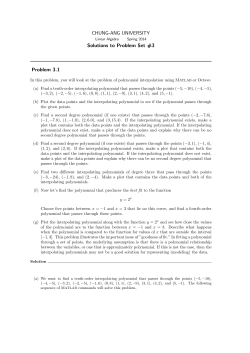 CHUNG-ANG UNIVERSITY Solutions to Problem Set #3 Problem 3.1