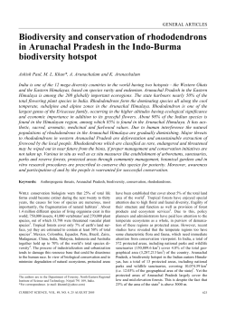 Biodiversity and conservation of rhododendrons in
