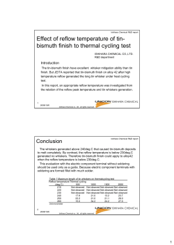 Effect of reflow temperature of tin- bismuth finish to thermal cycling test
