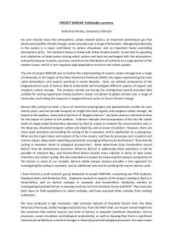 PROJECT BARIUM: Publishable summary Katharine