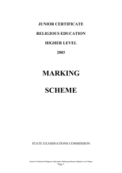 marking scheme