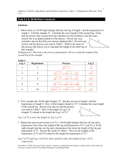 30–60 Right Triangles - Charles A. Dana Center