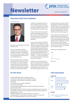 EFDI Newsletter No 5