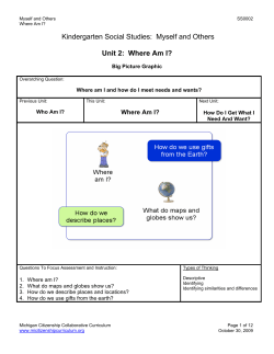 Kindergarten Social Studies: Myself and Others Unit 2: Where Am I?