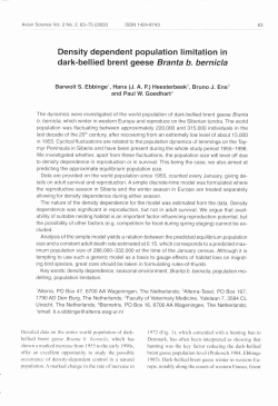 Density dependent population limitation in dark