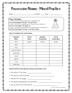 Possessive Nouns &ndash; Mixed Practice