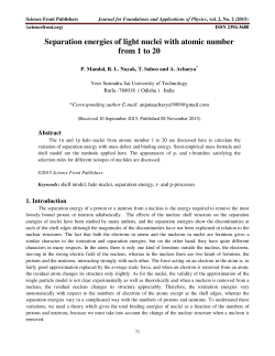 Separation energies of light nuclei with atomic number from 1 to 20