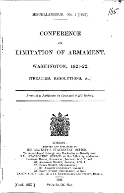 conference limitation of armament.