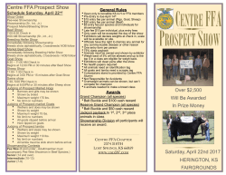 2017 Centre FFA Prospect Show Entry Form