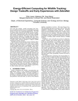 Design Tradeoffs and Early Experiences with ZebraNet