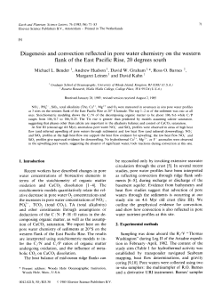 Diagenesis and convection reflected in pore water chemistry on the
