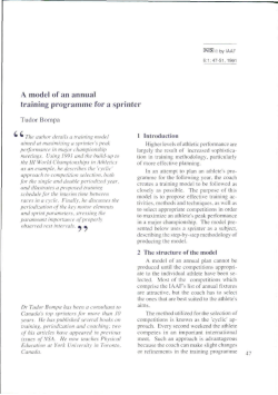 A model of an annual training programme for a sprinter