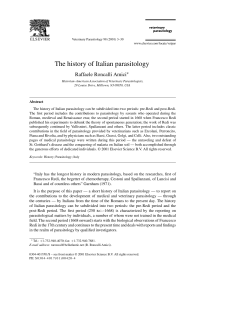 The history of Italian parasitology