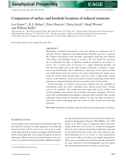 Comparison of surface and borehole locations of induced seismicity
