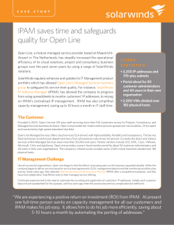 IPAM saves time and safeguards quality for Open Line
