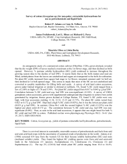 Survey of cotton (Gossypium sp.) for non