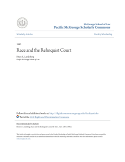 Race and the Rehnquist Court - Scholarly Commons