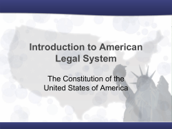 Article I: Legislative Branch