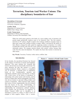 1) Terrorism, Tourism And Worker Unions