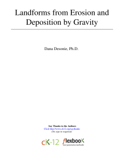 Landforms from Erosion and Deposition by Gravity