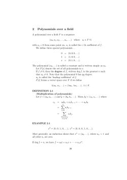 Polynomials - Number Theory Web