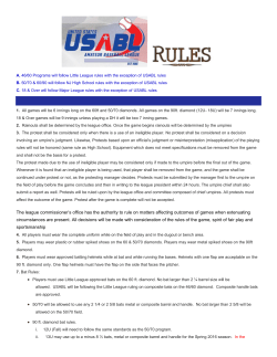 USABL Rules - Montville Mad Dogs