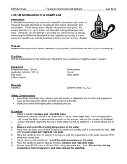 3-3 Heat of Combustion of a Candle Lab fy11
