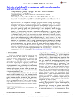 Molecular simulation of thermodynamic and transport properties for