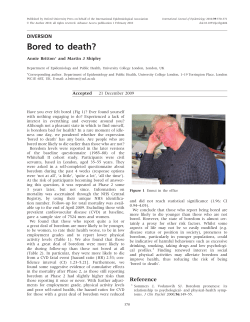 Bored to death? - Oxford Academic
