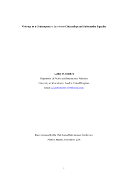 PSA Paper - Politically Conscious Feminism